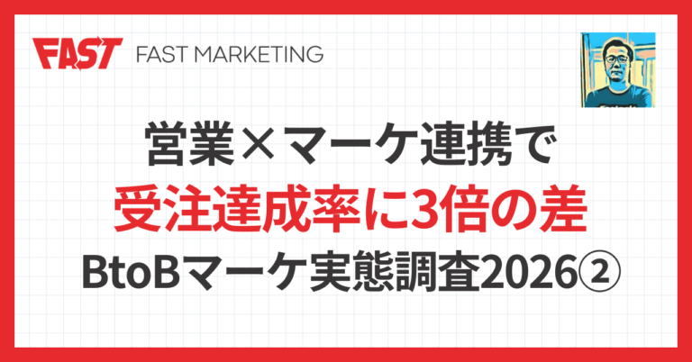 【第2章】営業×マーケ連携で受注達成率に3倍の差｜BtoBマーケ実態調査2026